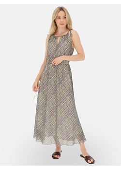 Wzorzysta elegancka sukienka maxi z łańcuszkiem L’AF Vega ze sklepu Eye For Fashion w kategorii Sukienki - zdjęcie 184186052