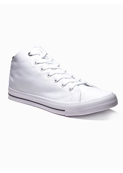 Buty męskie trampki T389 - białe ze sklepu ombre w kategorii Trampki męskie - zdjęcie 184186140