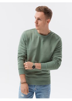Bluza męska bez kaptura bawełniana - zielona B1146 ze sklepu ombre w kategorii Bluzy męskie - zdjęcie 184186144