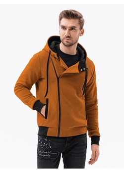 Bluza męska rozpinana z kapturem - ruda B297 ze sklepu ombre w kategorii Bluzy męskie - zdjęcie 184186182