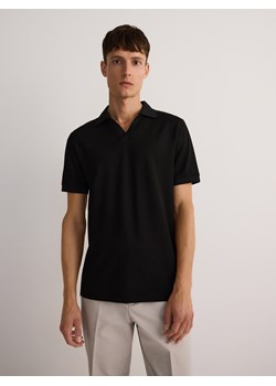 Reserved - Koszulka polo regular fit - czarny ze sklepu Reserved w kategorii T-shirty męskie - zdjęcie 184186494