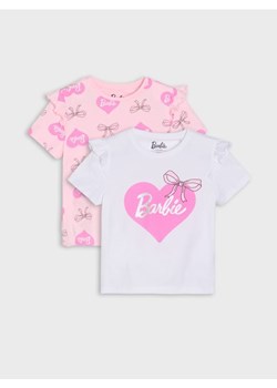 Sinsay - Koszulki 2 pack Barbie - biały ze sklepu Sinsay w kategorii Bluzki dziewczęce - zdjęcie 184190570