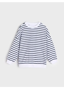 Sinsay - Bawełniana bluza w paski - kremowy ze sklepu Sinsay w kategorii Bluzy chłopięce - zdjęcie 184190632