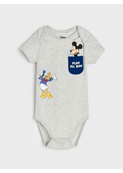 Sinsay - Body z krótkim rękawem Mickey Mouse - szary ze sklepu Sinsay w kategorii Odzież dla niemowląt - zdjęcie 184190763