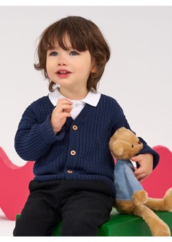 Sinsay - Sweter w serek zapinany na guziki - granatowy ze sklepu Sinsay w kategorii Bluzy i swetry - zdjęcie 184190802