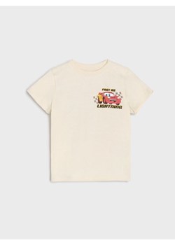 Sinsay - Koszulka z nadrukiem na plecach Cars - kremowy ze sklepu Sinsay w kategorii Bluzki dziewczęce - zdjęcie 184190860