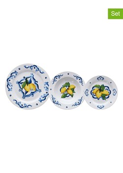 Andrea Fontebasso 1760 18-częściowy zestaw &quot;Atollo Citrus&quot; w kolorze niebiesko-żółtym ze sklepu Limango Polska w kategorii Zastawa stołowa - zdjęcie 184192531