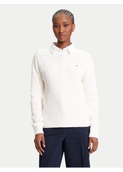 Tommy Hilfiger Sweter Fine WW0WW44993 Écru Regular Fit ze sklepu MODIVO w kategorii Swetry damskie - zdjęcie 184193174