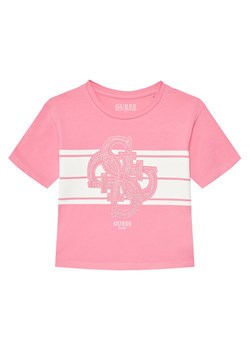 Guess T-Shirt J5YI09 K6YW4 Różowy Regular Fit ze sklepu MODIVO w kategorii Bluzki dziewczęce - zdjęcie 184193321