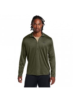 Męski longsleeve treningowy Under Armour UA Tech Vent 1/2 Zip - khaki ze sklepu Sportstylestory.com w kategorii T-shirty męskie - zdjęcie 184195762