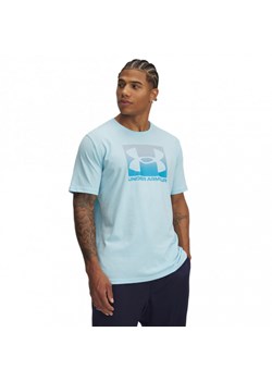 Męski t-shirt z nadrukiem Under Armour UA M Boxed Sports Updated Ss - niebieski ze sklepu Sportstylestory.com w kategorii T-shirty męskie - zdjęcie 184195772
