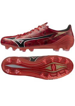 Buty piłkarskie Mizuno Alfa Ii Elite Fg P1GA256260 czerwone ze sklepu ButyModne.pl w kategorii Buty sportowe męskie - zdjęcie 184196214