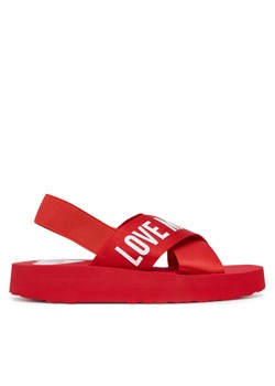 Sandały LOVE MOSCHINO JA16214G0MIX5500 Czerwony ze sklepu eobuwie.pl w kategorii Sandały damskie - zdjęcie 184196373