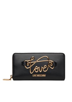 LOVE MOSCHINO Duży Portfel Damski JC5733PP0MKG0000 Czarny ze sklepu MODIVO w kategorii Portfele damskie - zdjęcie 184197034
