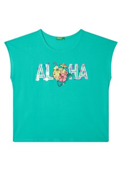 United Colors Of Benetton T-Shirt 3I1XC10P0 Zielony Regular Fit ze sklepu MODIVO w kategorii Bluzki dziewczęce - zdjęcie 184197081