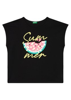 United Colors Of Benetton T-Shirt 3I1XC10P0 Czarny Regular Fit ze sklepu MODIVO w kategorii Bluzki dziewczęce - zdjęcie 184197181
