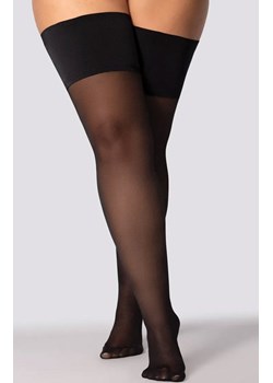 Pończochy samonośne plus size czarne Grace 30 DEN, Kolor czarny (onyx), Rozmiar 5/6, Mona Queen Size ze sklepu Primodo w kategorii Rajstopy - zdjęcie 184198243
