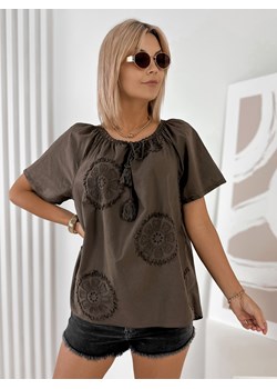 bluzka nolie brązowa one size ze sklepu UBRA w kategorii Bluzki damskie - zdjęcie 184198571