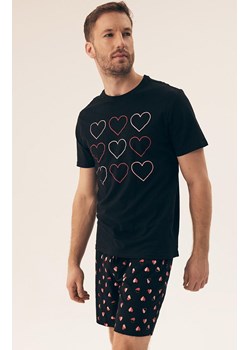 Henderson bawełniana piżama męska Sweet 42602-99X, Kolor czarny-wzór, Rozmiar 2XL, Henderson ze sklepu Intymna w kategorii Piżamy męskie - zdjęcie 184198792