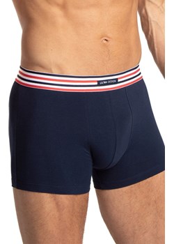 2-pack bawełniane bokserki męskie M-1066SZG, Kolor granatowo-niebieski, Rozmiar L, LAMA ze sklepu Intymna w kategorii Majtki męskie - zdjęcie 184198824
