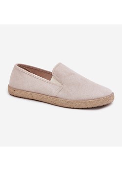 Boto Espadryle Tenisówki Męskie Z Eko Zamszu Beżowe Lunaria beżowy ze sklepu ButyModne.pl w kategorii Trampki męskie - zdjęcie 184199250