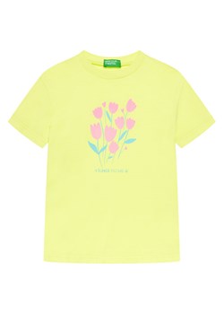 United Colors Of Benetton T-Shirt 3JERG10J3 Żółty Regular Fit ze sklepu MODIVO w kategorii Bluzki dziewczęce - zdjęcie 184199614