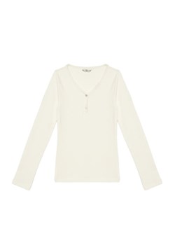 Guess Bluzka J5YP02 KBCO2 Écru Regular Fit ze sklepu MODIVO w kategorii Bluzki dziewczęce - zdjęcie 184199622