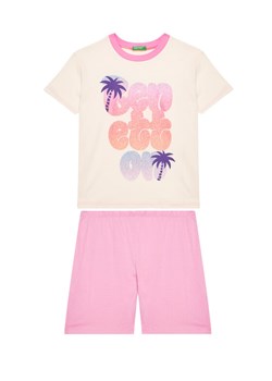 United Colors Of Benetton Piżama 30960P08O Różowy Regular Fit ze sklepu MODIVO w kategorii Piżamy dziecięce - zdjęcie 184199624