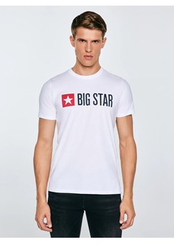 Koszulka męska z logo BIG STAR biała Quado 101 ze sklepu Big Star w kategorii T-shirty męskie - zdjęcie 184200132