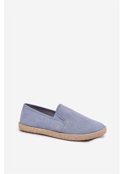 Męskie Espadryle Tenisówki Plecionka Eko Zamsz Niebieskie Lunaria ze sklepu ZAZOO w kategorii Trampki męskie - zdjęcie 184200313