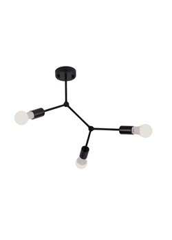 Czarna 3 punktowa lampa sufitowa MOLOKO na geometrycznej konstrukcji ze sklepu Lysne w kategorii Lampy sufitowe - zdjęcie 184201961