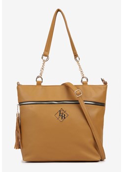 Brązowa Torebka Typu Shopper z Ozdobnymi Rączkami i Paskiem na Ramię Idaloriela ze sklepu renee.pl w kategorii Torby Shopper bag - zdjęcie 184203030