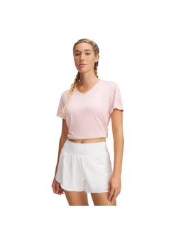 Damska koszulka treningowa Under Armour Tech SSV- Twist - różowa ze sklepu Sportstylestory.com w kategorii Bluzki damskie - zdjęcie 184203194