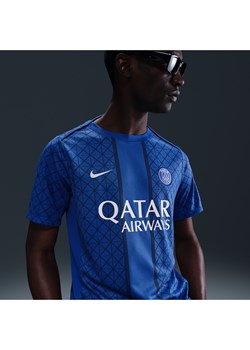Męska przedmeczowa koszulka piłkarska z krótkim rękawem Nike Dri-FIT Paris Saint-Germain Academy Pro (wersja domowa) - Niebieski ze sklepu Nike poland w kategorii T-shirty męskie - zdjęcie 184204023
