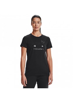Damska koszulka z nadrukiem Under Armour UA Rival Logo SS - czarna ze sklepu Sportstylestory.com w kategorii Bluzki damskie - zdjęcie 184205560