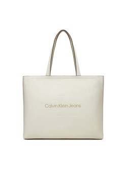 Torebka Calvin Klein Jeans Sculpted Slim K60K612222 Biały ze sklepu eobuwie.pl w kategorii Torby Shopper bag - zdjęcie 184206500