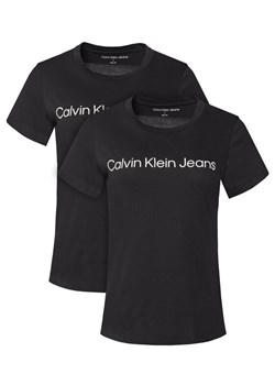 Calvin Klein Jeans Komplet 2 t-shirtów J20J220161 Czarny Slim Fit ze sklepu MODIVO w kategorii Bluzki damskie - zdjęcie 184206712