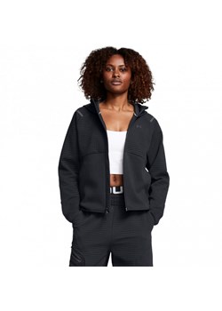 Damska bluza treningowa rozpinana z kapturem Under Armour Unstoppable Flc Txt Fz - czarna ze sklepu Sportstylestory.com w kategorii Bluzy damskie - zdjęcie 184208030