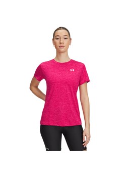 Damska koszulka treningowa Under Armour Tech SSC- Twist - różowa ze sklepu Sportstylestory.com w kategorii Bluzki damskie - zdjęcie 184208073