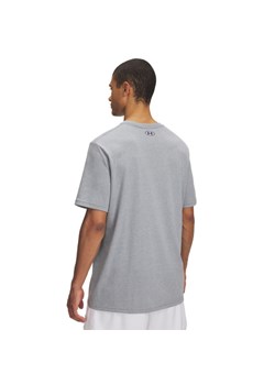 Męski t-shirt z nadrukiem Under Armour UA College Crest Logo - szary ze sklepu Sportstylestory.com w kategorii T-shirty męskie - zdjęcie 184208153