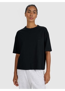 Damski t-shirt oversize z nadrukiem 4F 4FRSS25TTSHF2979 - czarny ze sklepu Sportstylestory.com w kategorii Bluzki damskie - zdjęcie 184208193