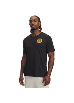 Męski t-shirt z nadrukiem Under Armour UA Armour Club - czarny ze sklepu Sportstylestory.com w kategorii T-shirty męskie - zdjęcie 184208221