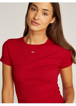 TOMMY JEANS Koszulka w kolorze czerwonym ze sklepu Limango Polska w kategorii Bluzki damskie - zdjęcie 184209200