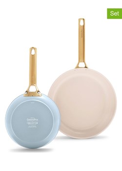GREENPAN Patelnie (2 szt.) w kolorze błękitno-beżowym ze sklepu Limango Polska w kategorii Garnki - zdjęcie 184209272
