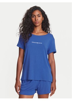 Emporio Armani T-Shirt EW000780 AF12192 UA012 Niebieski Regular Fit ze sklepu MODIVO w kategorii Bluzki damskie - zdjęcie 184212681