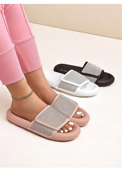 Royalfashion Damskie klapki na płaskiej podeszwie Sparkle Step ze sklepu royalfashion.pl w kategorii Klapki damskie - zdjęcie 184213703