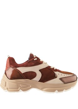 Högl Skórzane sneakersy &quot;Faith&quot; w kolorze brązowo-beżowym ze sklepu Limango Polska w kategorii Buty sportowe damskie - zdjęcie 184214154