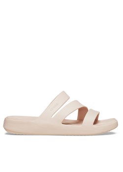 Klapki Crocs Getaway Strappy 209587 Écru ze sklepu eobuwie.pl w kategorii Klapki damskie - zdjęcie 184214201