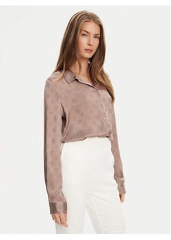 Guess Koszula W5YH1A WHCR2 Beżowy Regular Fit ze sklepu MODIVO w kategorii Koszule damskie - zdjęcie 184214442