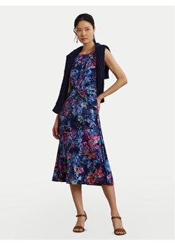 LAUREN RALPH LAUREN Sukienka koktajlowa 200973610001 Granatowy Regular Fit ze sklepu MODIVO w kategorii Sukienki - zdjęcie 184214523